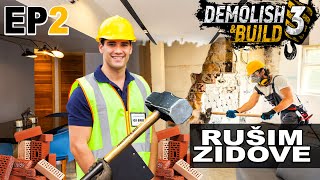 RUŠIM ZIDOVE ČOVJEKU U KUĆI SA MALJEM Demolish amp Build 3 ep2 [upl. by Nahtonoj]