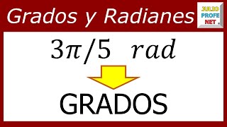 Conversión de radianes a grados  Ej 1 [upl. by Auohc]