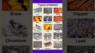 Types of Metals Name amp picture science metal education trending viralshorts studywithprakash1 [upl. by Hachman452]