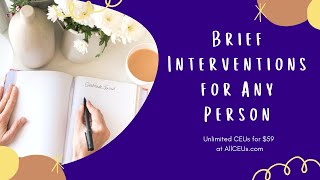 13 Brief Therapy Interventions for Any Person [upl. by Odnamra]