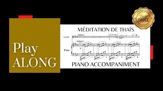 Massenet  Meditation from Thais  Accompaniment [upl. by Obeded135]