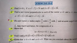 EX 104 Q1 TO Q12 SOLUTIONS OF VECTOR ALGEBRA NCERT CHAPTER 10 CLASS 12th [upl. by Noroj25]