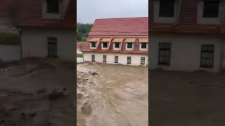 Flooding in LądekZdrój Poland 15092024 [upl. by Akirdnuhs]