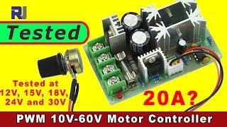 Review of 20A DC 1060V PWM Motor Speed Controller [upl. by Greenes]