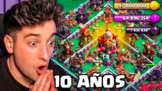 ASÍ ESTA MI ALDEA DE CLASH OF CLANS 10 AÑOS DESPÚES GEMEO EL NUEVO AYUNTAMIENTO NIVEL 16 [upl. by Eanwahs75]