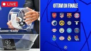 Sorteggi Champions League in DIRETTA 🔴 Le avversarie di Napoli Inter e Lazio [upl. by Inoj78]