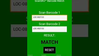 Barcode Match  Comparison Check [upl. by Nnyledam829]