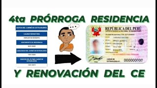 CUARTA PRÓRROGA DE RESIDENCIA Y RENOVACIÓN DEL CARNET DE EXTRANJERÍA [upl. by Lathrope]