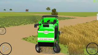 derive harvester and cut wheat harvester gameindianvehiclessimulator3dhighlights tractorgame [upl. by Sunil]