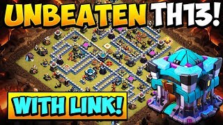 UNBEATEN NEW TH13 WAR BASE with link Best Town Hall 13 Anti 3 Star Base 2020 [upl. by Eenafets]