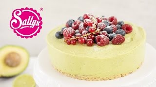 Vegane Sommertorte mit Avocadocreme  NO Bake Cake  Sallys Welt [upl. by Eikcor]