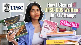 My UPSC CDS Strategy  Booklist to Qualify Written in 1st Attempt 📚 No Coaching amp 2 Months Study✨ [upl. by Warton984]