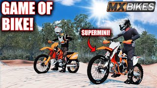 KTM 112 SUPERMINI VS FACTORY KTM 150 GAME OF BIKE WAS SO CLOSE IN MXBIKES [upl. by Celeski]