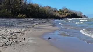 Video for Treadmill or Bike video 4k15 mile beach and trail walk Edgewater Park Cleveland Ohio [upl. by Nivlad]