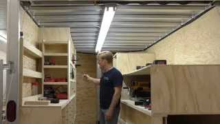 BUILDING A MOBILE WOODSHOP Part 26 GFI problem solved the shop is bright [upl. by Enyallij]