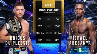 DRICUS DU PLESSIS VS ISRAEL ADESANYA FULL FIGHT UFC 305 [upl. by Leeda100]