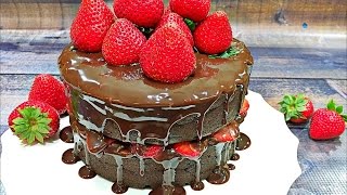 Strawberry Chocolate Cake Recipe  Easy chocolate cake recipe [upl. by Dianna136]