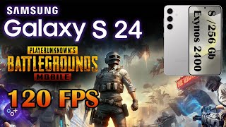 Samsung Galaxy S24 PUBG Mobile V32 120 FPS Gaming Test  Exynos 2400  8GB 256 GB [upl. by Orlov719]