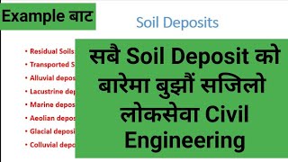 Soil Deposits in Nepali  Residual Soil  Transported Soil  Alluvial soil  Lacustrine  Marine [upl. by Acimot992]