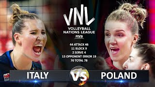 Italy vs Poland  Womens VNL 2024 [upl. by Maureen484]