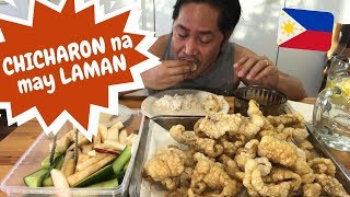 KAING PINOY CHICHARON NA MAY LAMAN quotMUKBANGquot Filipino Food [upl. by Ruffin]