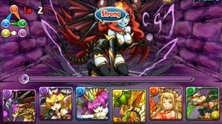 Puzzle amp Dragons Hera Descended  Legend 50 Dark Resist  Odin BEGINNER team [upl. by Keane]