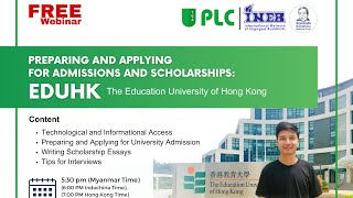 Preparing and Applying for Admissions and Scholarships The EdUHK  TEAPLC Free Webinar [upl. by Beatty]