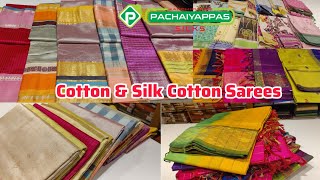 Pachaiyappas Silks Cotton amp Silk Cotton Sarees Cotton Digital Print amp Embroidery Sarees [upl. by Notnirt]