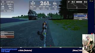 TrainingPeaks Virtual  8bar 100K Endurance Group Ride Nobots [upl. by Lourdes]