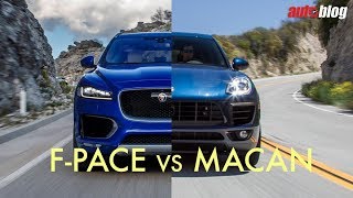 Jaguar FPace vs Porsche Macan  Performance Luxury Crossover Comparison [upl. by Tippets]