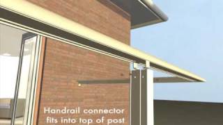 How to install the Hybrid® Aerofoil Balcony 2 Posts above floor level  wwwBalconettecouk [upl. by Liakim162]