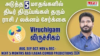 Next 5 Months Rasi amp Lagna Combo Predictions  Viruchigam  Life Horoscope [upl. by Ariait613]