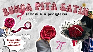 BUNGA PITA SATIN MODE SATSET‼️  MAKE FLOWERS FROM SATIN RIBBONS🎀 [upl. by Zina]