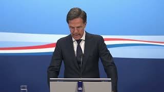 Het inleidend statement van premier Rutte na de ministerraad van 1 september 2023 [upl. by Lairbag]