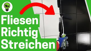 Fliesen Streichen ✅ ULTIMATIVE ANLEITUNG Wie alte Wand amp Bodenfliesen mit Fliesenlack Lackieren [upl. by Yared]