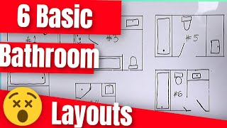 6 Basic Bathroom Layouts  What Works Best amp What Doesnt Make Sense [upl. by Wavell637]