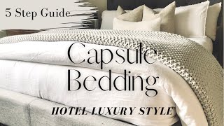 HOTEL LUXURY CAPSULE BEDDING  5 Step Guide  Affordable Bed Essentials [upl. by Bertasi]