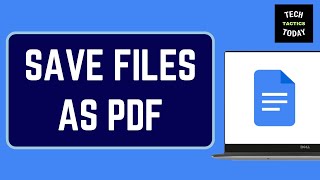 How to Save a Google Doc as a PDF [upl. by Oneladgam658]