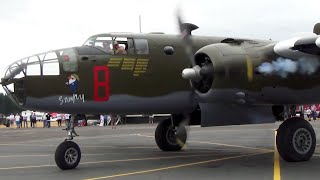 B25 Mitchell Bomber GRUMPY Engine StartUp [upl. by Nolra533]