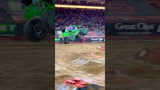 Grave Digger Death Defying Stunt😱 2024 October Monster Jam  Adam Anderson [upl. by Sykleb]