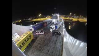 October 16th 2013 Timelapse of ferry loading at Igoumenitsa Greece [upl. by Lynnea423]