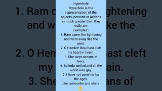 Hyperbole Figure of speech with examples [upl. by Enyalaj]