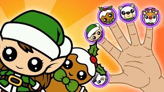 FINGER FAMILY with Santas Helpers 🎅 Childrens Christmas songs  Christmas Nursery Rhymes [upl. by Sidras]