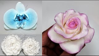 Cake decorating tutorials  how to make FONDANT FLOWERS  Sugarella Sweets [upl. by Ixela]