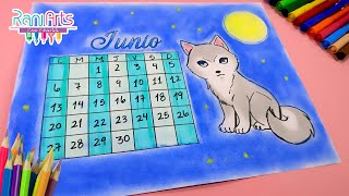 Calendario de Junio  ideas divertidas para Journal  DIY [upl. by Ebenezer43]