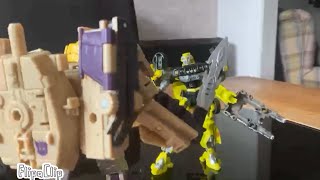 HUNT FOR THE AUTOBOTS  blitzwing vs ratchet  transformers stop motion series part1 [upl. by Ylremik373]