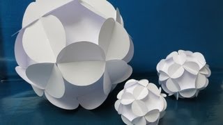 sliceform  papercraft  kusudama  flowerball  tutorial dutchpapergirl [upl. by Hillman132]