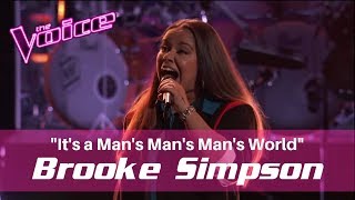 The Voice 2017 Playoffs  Brooke Simpson quotIts a Mans Mans Mans Worldquot Lyrics [upl. by Arndt]