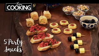 5 PARTY SNACKS  NO FIRE COOKING  Cooking Without Fire [upl. by Lednik]