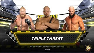 WWE 2K24 Brock lesnar Vs Braun strowman Vs Big showgaming wwe2k24 [upl. by Neetsirk954]